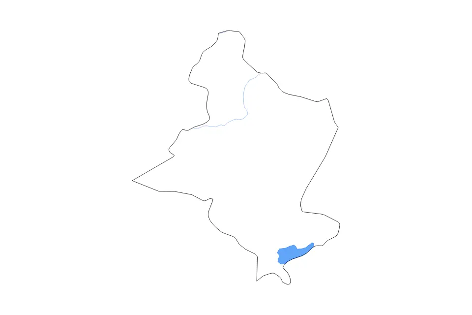 Mapa de Sidi Bouzid, Tunisia de tipo contorno, lagos y ríos para África, con contorno, lagos y ríos con elementos de agua como Sebkhet en Noual.