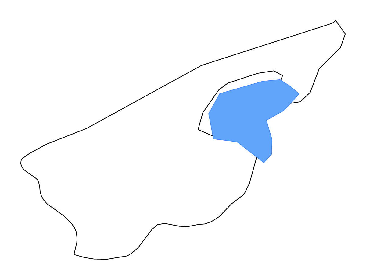 Mapa de contorno de Tunis, Tunisia con lagos.