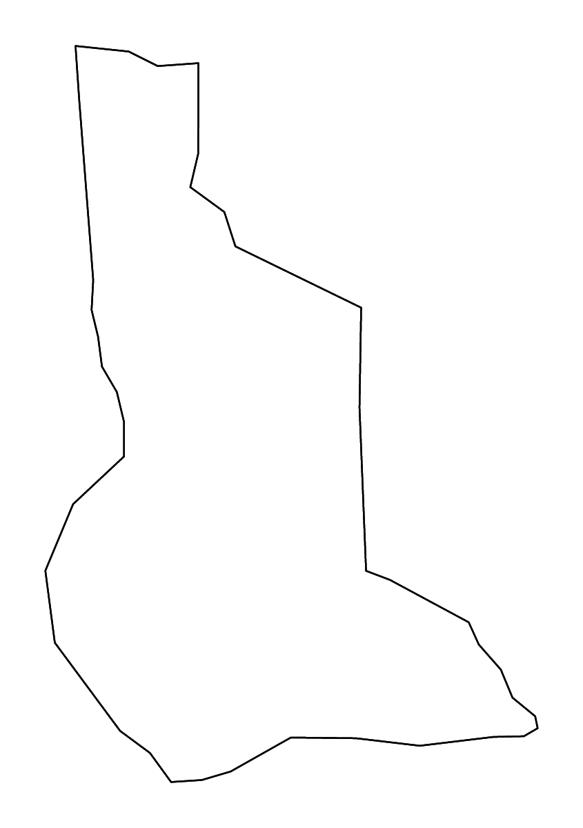 Mapa de contorno de Abim, Uganda con ríos.