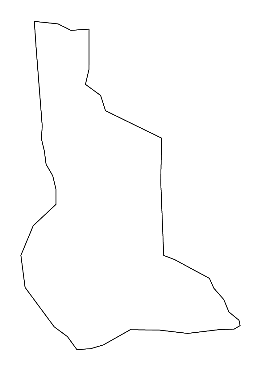 Mapa de contorno de Abim, Uganda con ríos.