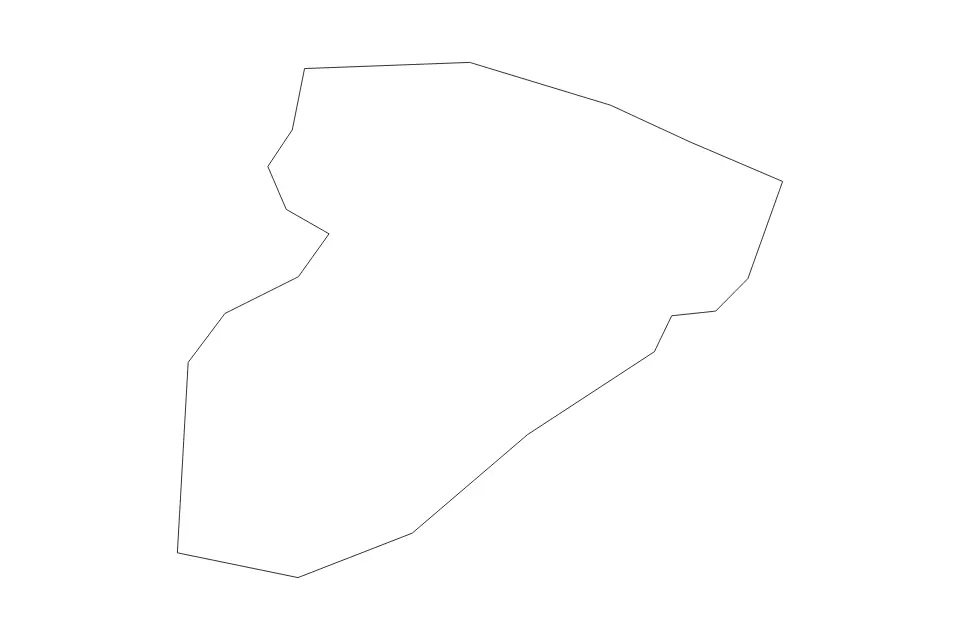 Mapa de Budaka, Uganda de tipo contorno para África, con contorno con límites limpios.