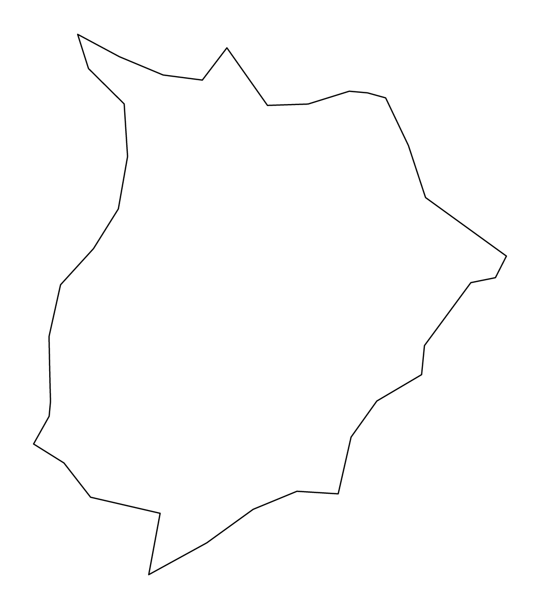 Mapa de contorno de Bugiri, Uganda.