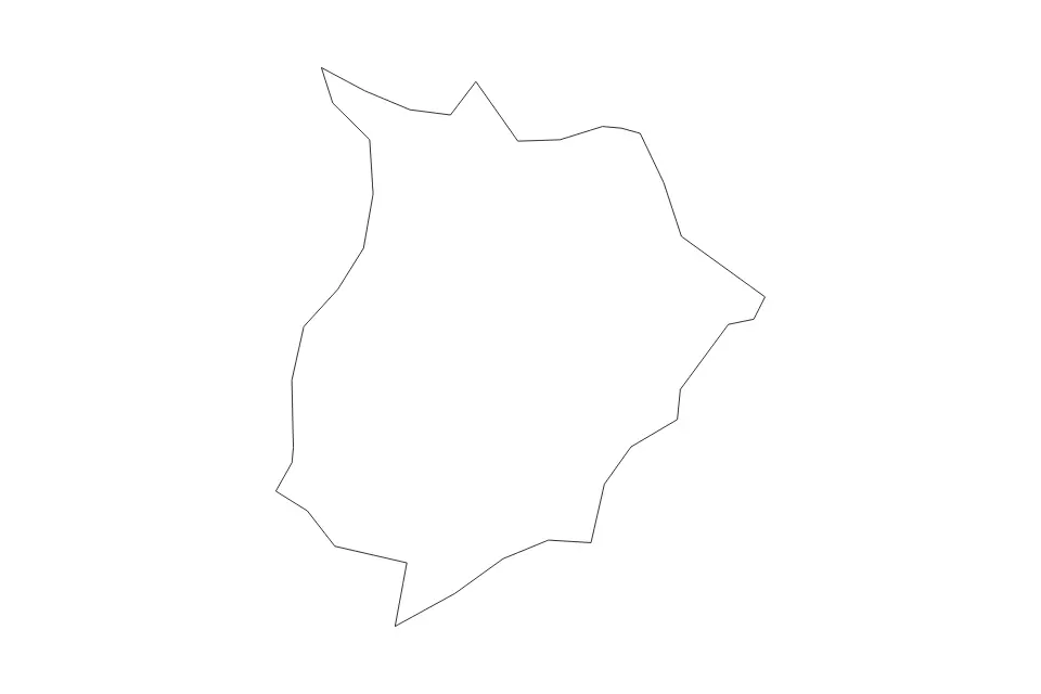 Carte de Bugiri, Uganda de type contour pour Afrique, montrant contour avec des limites nettes.
