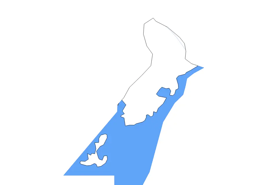 Outline map of Buikwe District, Uganda with subdivision borders and major lakes and rivers.