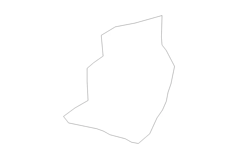 Mapa de Bukedea, Uganda de tipo contorno para África, con contorno con límites limpios.