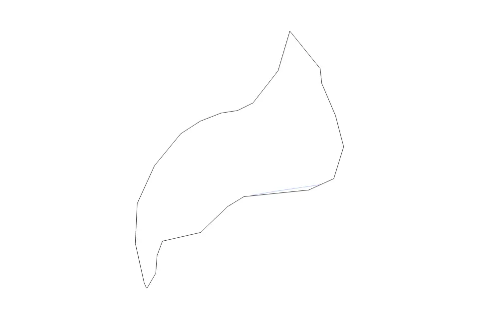 Mapa de Bukwo, Uganda de tipo contorno y ríos para África, con contorno y ríos con límites limpios.