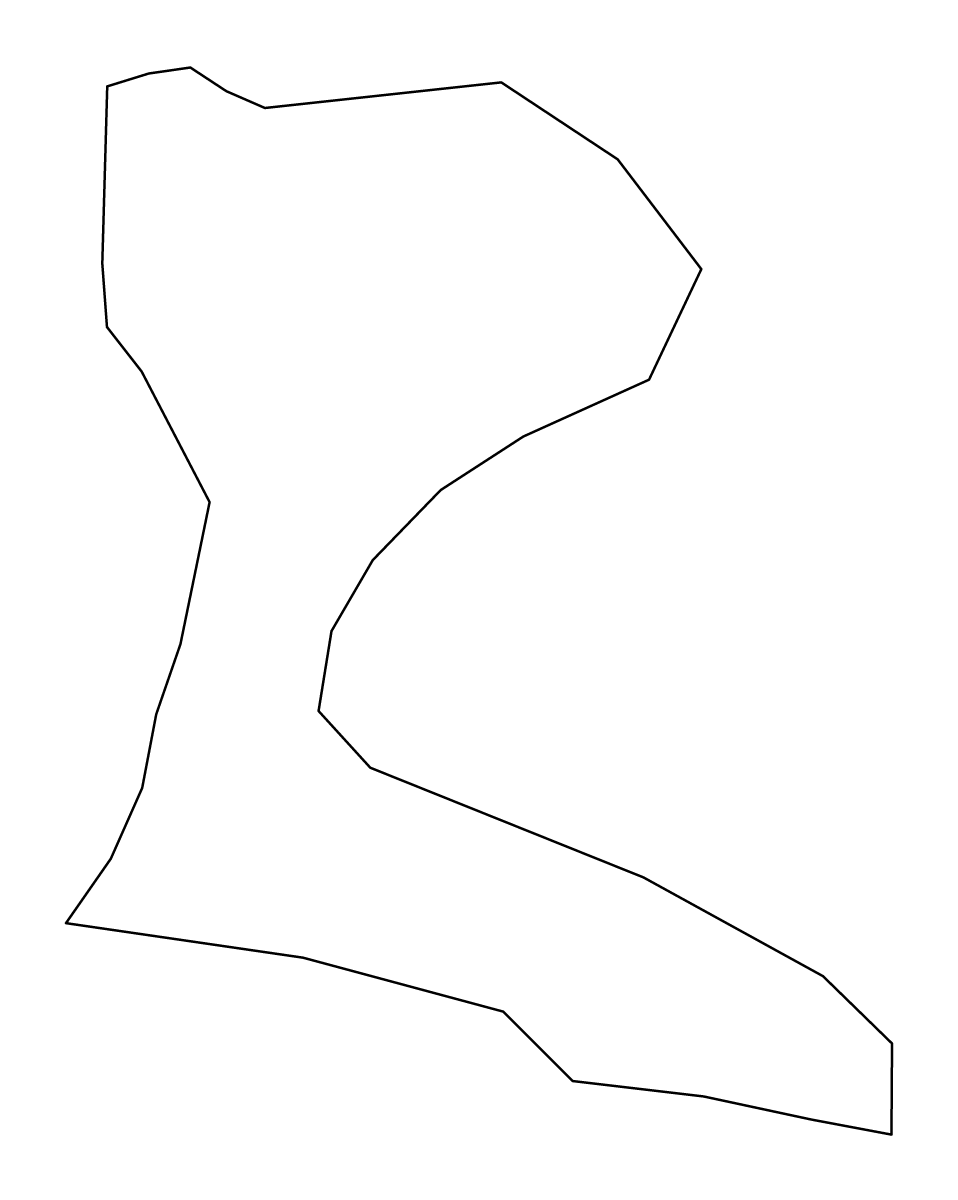 Outline map of Bulambuli County, Uganda.
