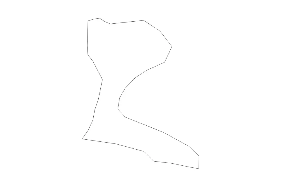Outline map of Bulambuli County, Uganda with subdivision borders.