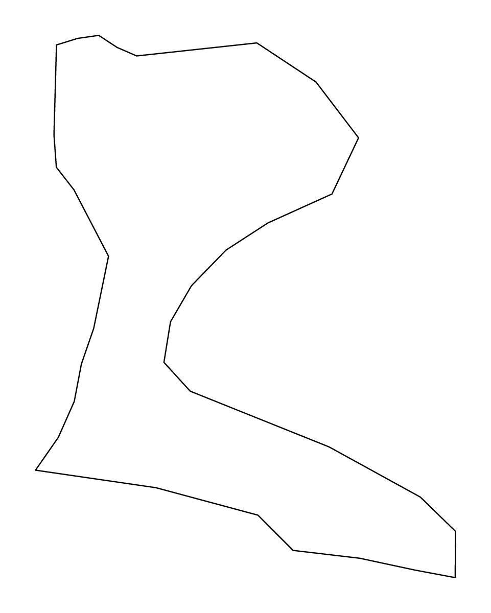 Mapa de contorno de Bulambuli, Uganda.