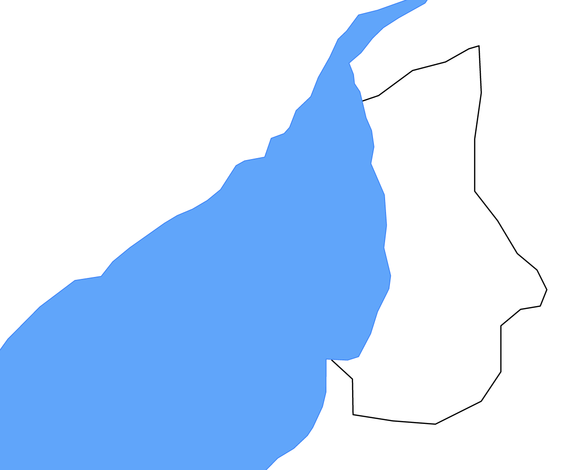 Outline map of Buliisa County, Uganda with lakes and rivers.