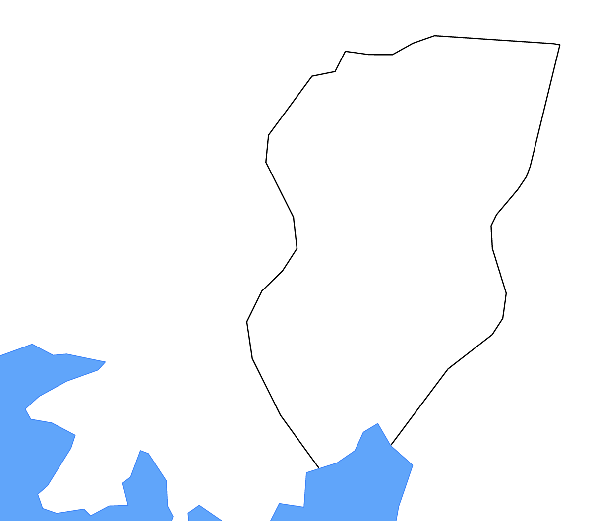 Mapa de contorno de Busia, Uganda con lagos.