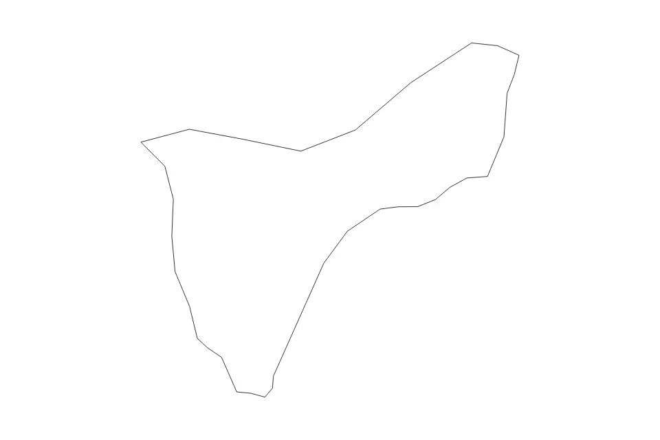 Mapa de Butaleja, Uganda de tipo contorno para África, con contorno con límites limpios.