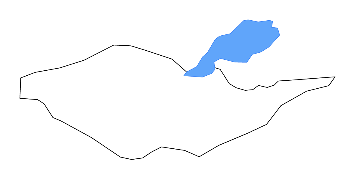 Mapa de contorno de Gomba, Uganda con lagos y ríos.