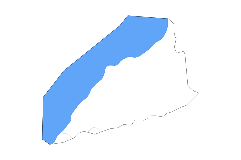 Mapa de Hoima, Uganda de tipo contorno, lagos y ríos para África, con contorno, lagos y ríos con elementos de agua como Lake Albert.