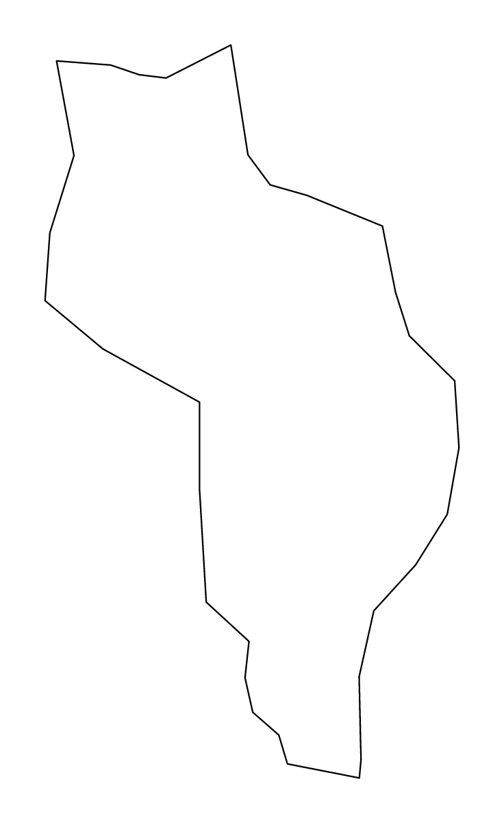 Outline map of Iganga District, Uganda.
