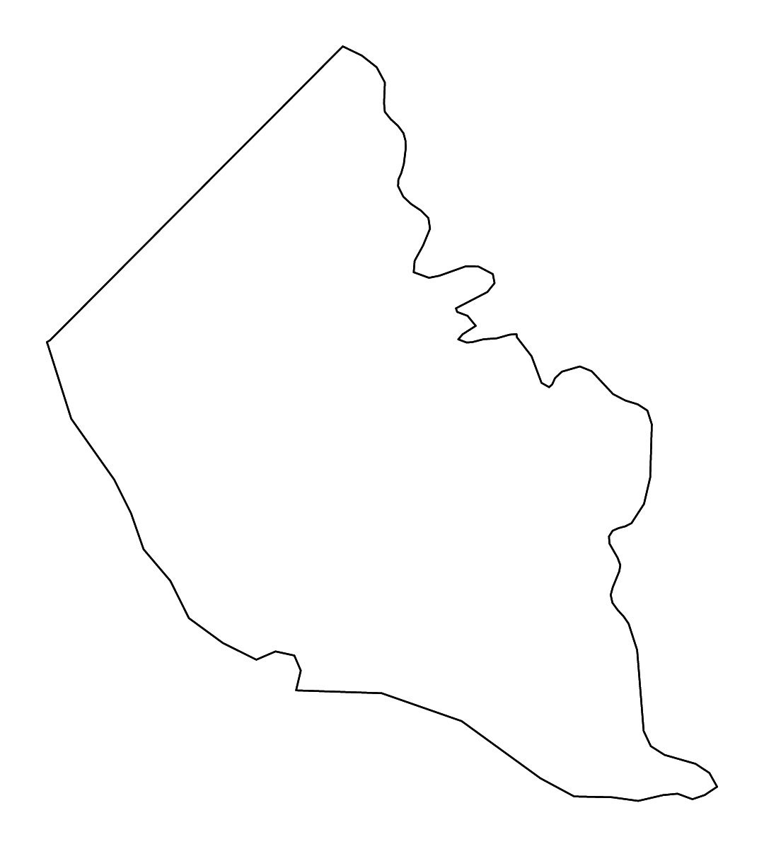 Carte de contour de Kaabong, Uganda avec rivières.