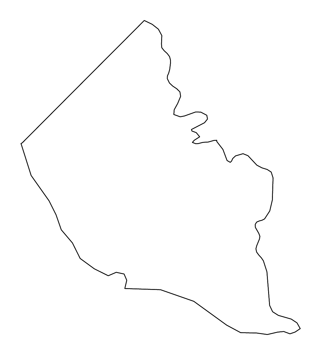 Carte de contour de Kaabong, Uganda avec rivières.