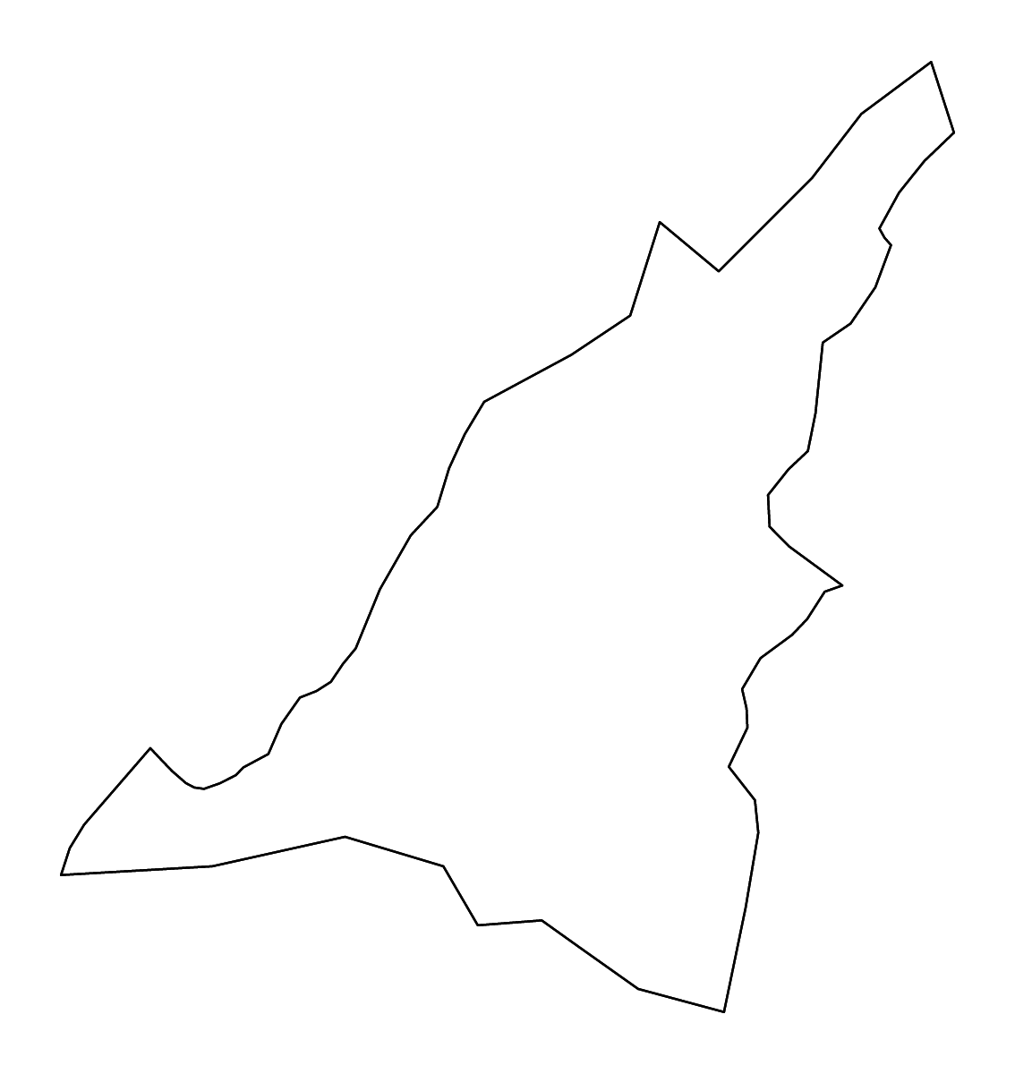 Carte de contour de Kabarole, Uganda avec rivières.