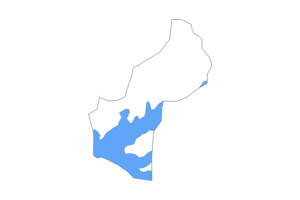 Mapa de Kaberamaido, Uganda de tipo contorno y lagos para África, con contorno y lagos con elementos de agua como Lake Kyoga.