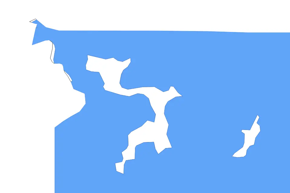 Mapa de Kalangala, Uganda de tipo contorno y lagos para África, con contorno y lagos con elementos de agua como Lake Victoria.