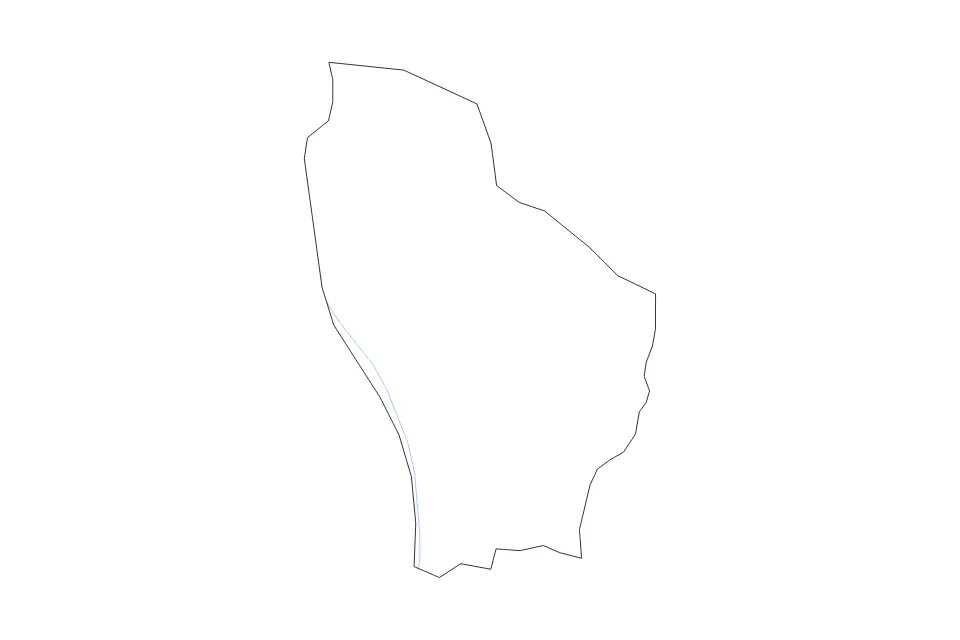 Outline map of Kamuli District, Uganda with subdivision borders and rivers.