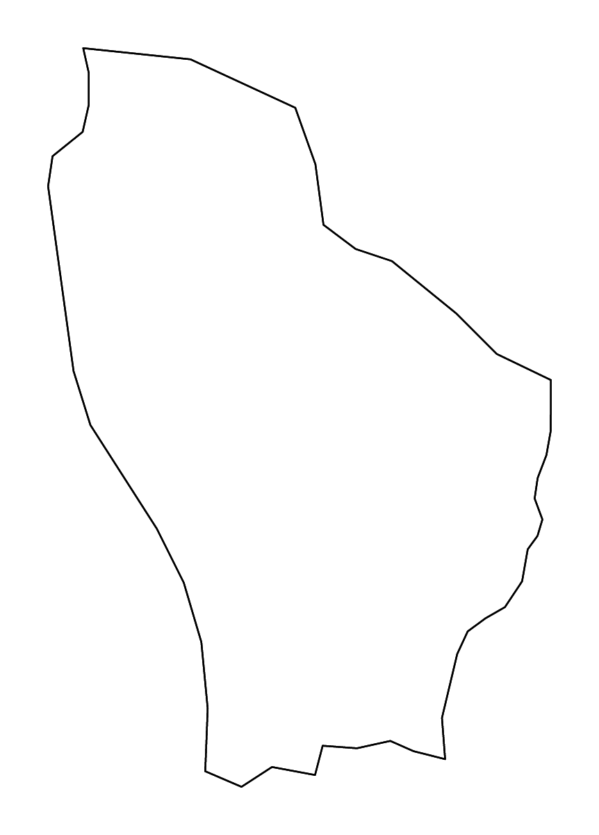 Mapa de contorno de Kamuli, Uganda con ríos.