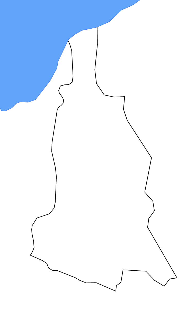 Carte de contour de Kanungu, Uganda avec lacs et rivières.