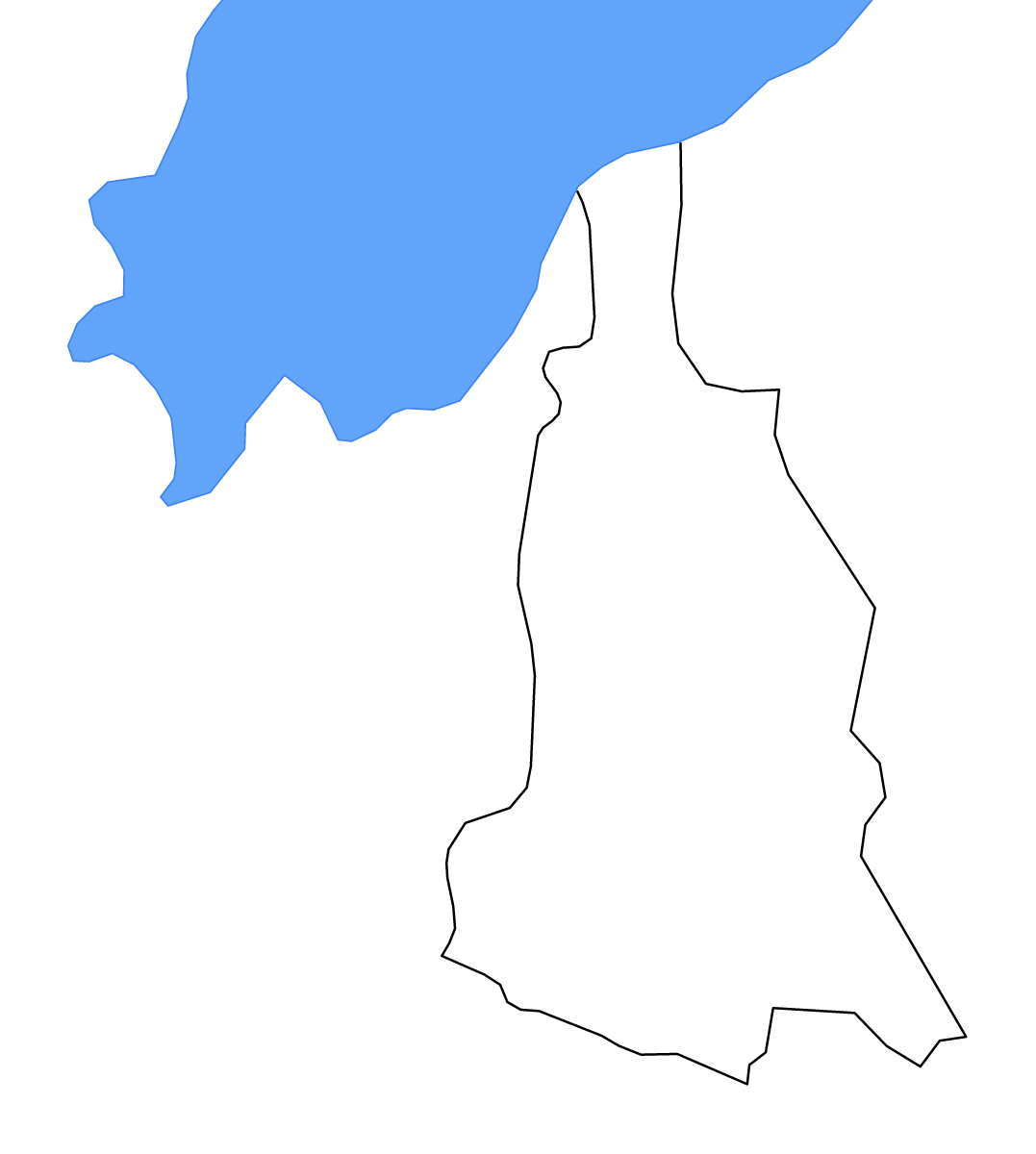 Carte de contour de Kanungu, Uganda avec lacs et rivières.