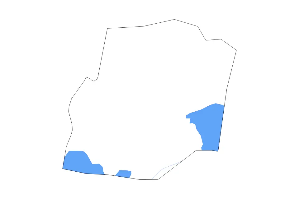 Mapa de Kasese, Uganda de tipo contorno, lagos y ríos para África, con contorno, lagos y ríos con elementos de agua como Lake Edward y Lake George.