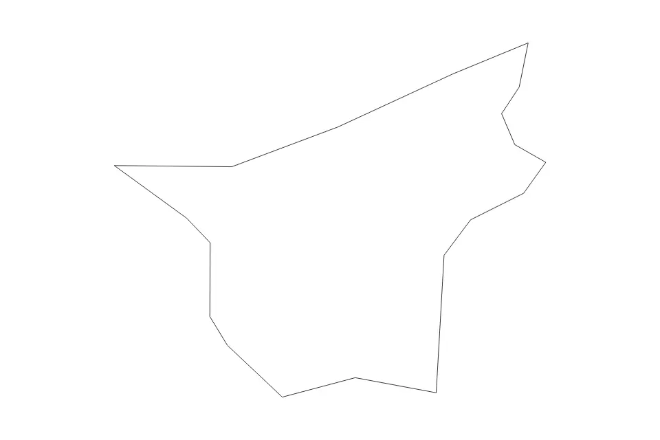 Mapa de Kibuku, Uganda de tipo contorno para África, con contorno con límites limpios.