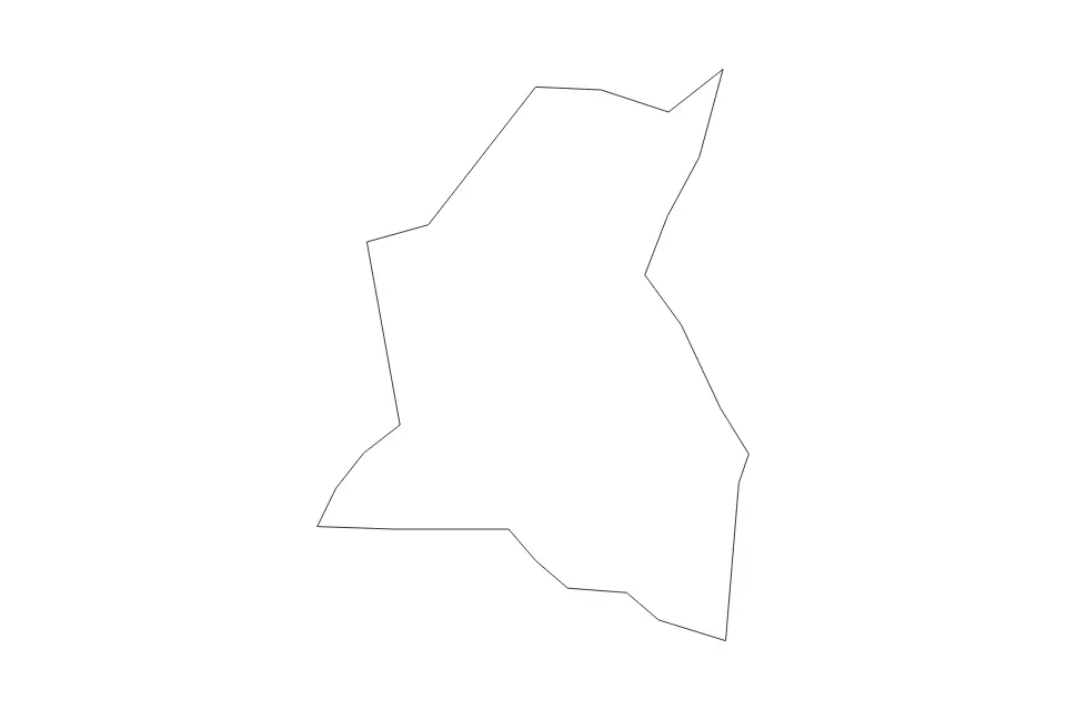 Outline map of Kole District, Uganda with subdivision borders.