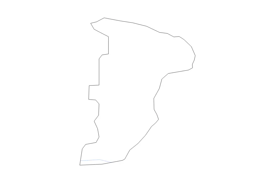 Carte de Kyegegwa, Uganda de type contour et rivières pour Afrique, montrant contour et rivières avec des limites nettes.