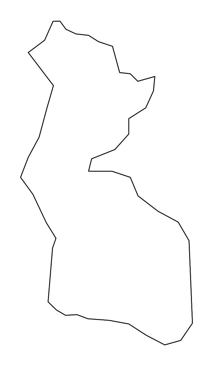 Carte de contour de Lira, Uganda avec rivières.