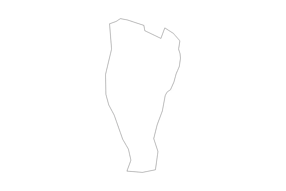 Mapa de Lyantonde, Uganda de tipo contorno para África, con contorno con límites limpios.