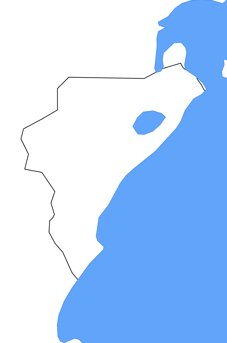 Carte de contour de Masaka, Uganda avec lacs.