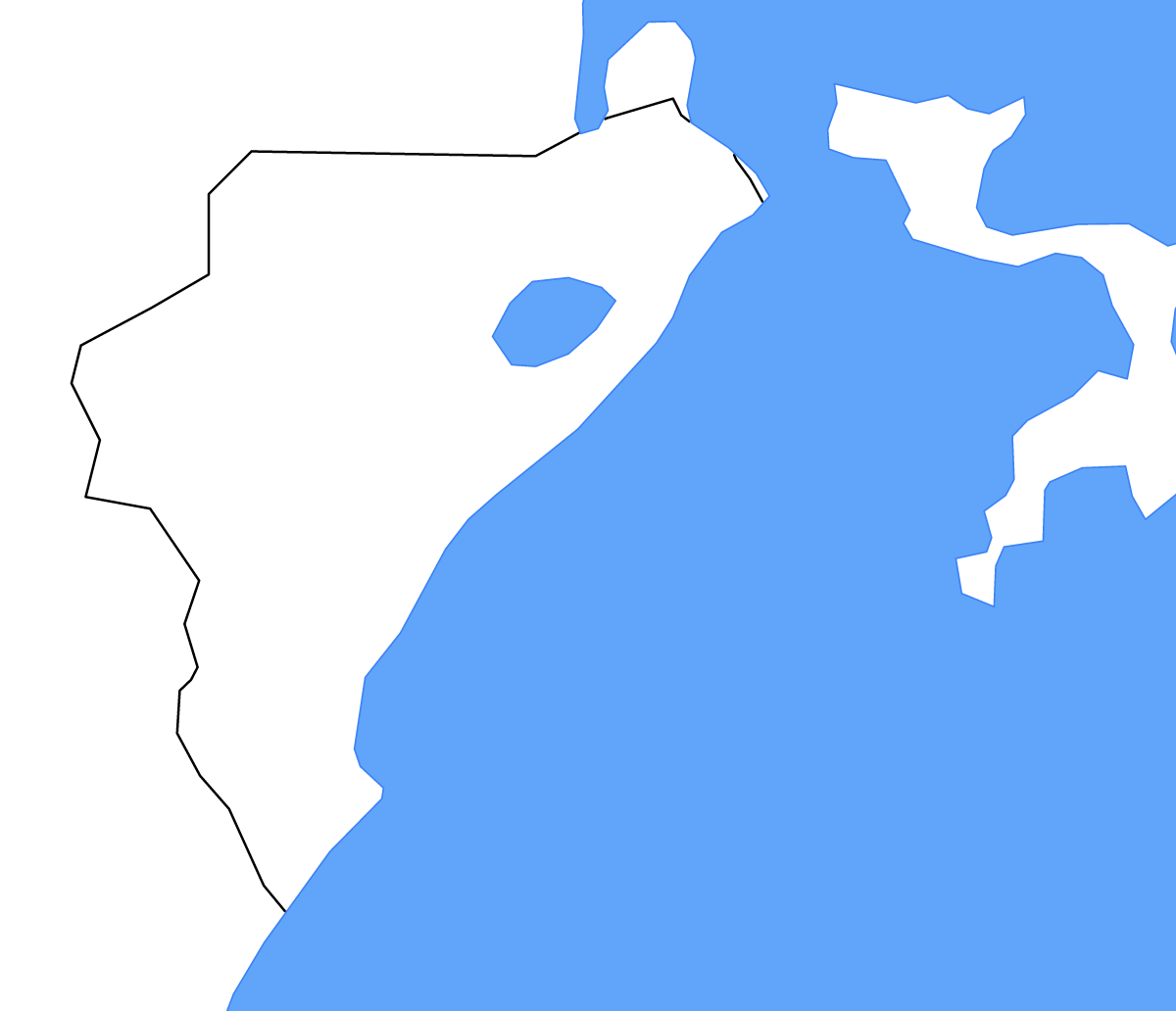 Mapa de contorno de Masaka, Uganda con lagos.