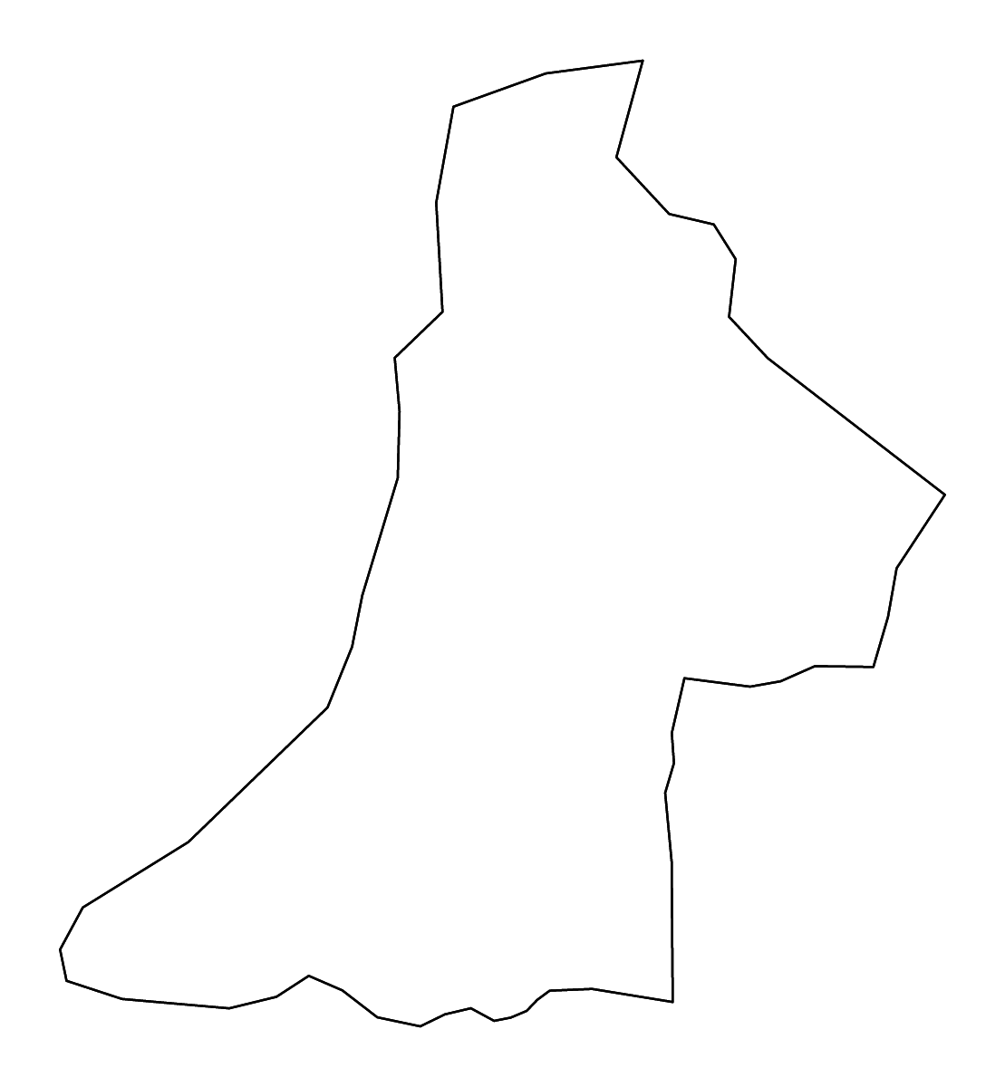 Carte de contour de Mbarara (comté), Uganda avec rivières.