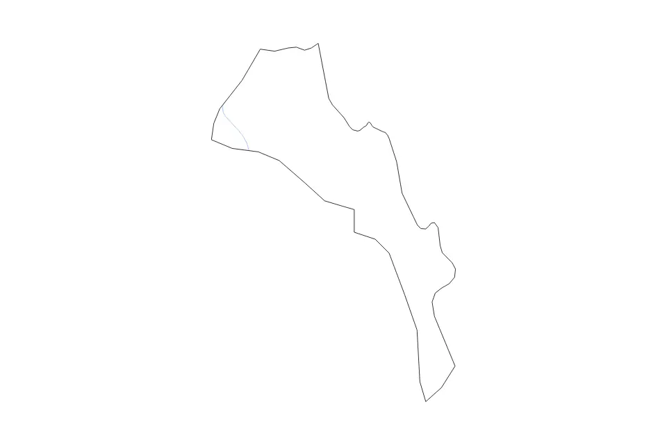 Mapa de Moroto, Uganda de tipo contorno y ríos para África, con contorno y ríos con límites limpios.