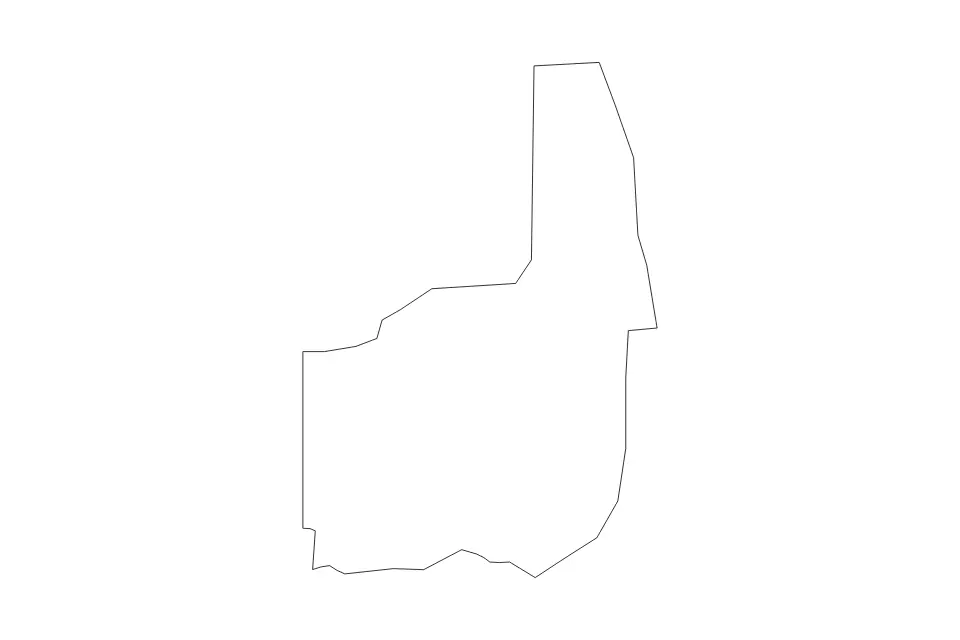 Outline map of Nakapiripirit District, Uganda with subdivision borders.
