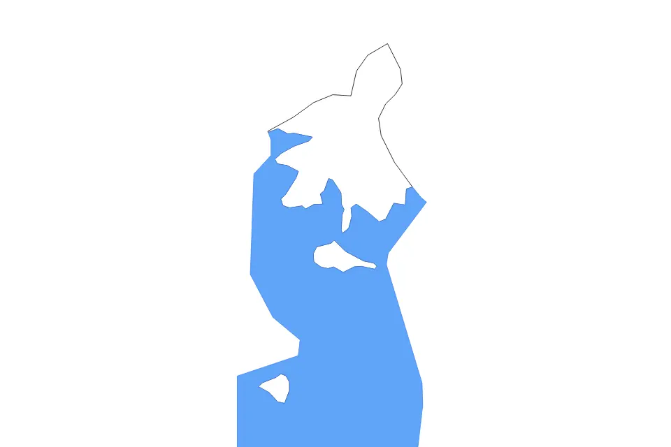 Mapa de Namayingo, Uganda de tipo contorno y lagos para África, con contorno y lagos con elementos de agua como Lake Victoria.