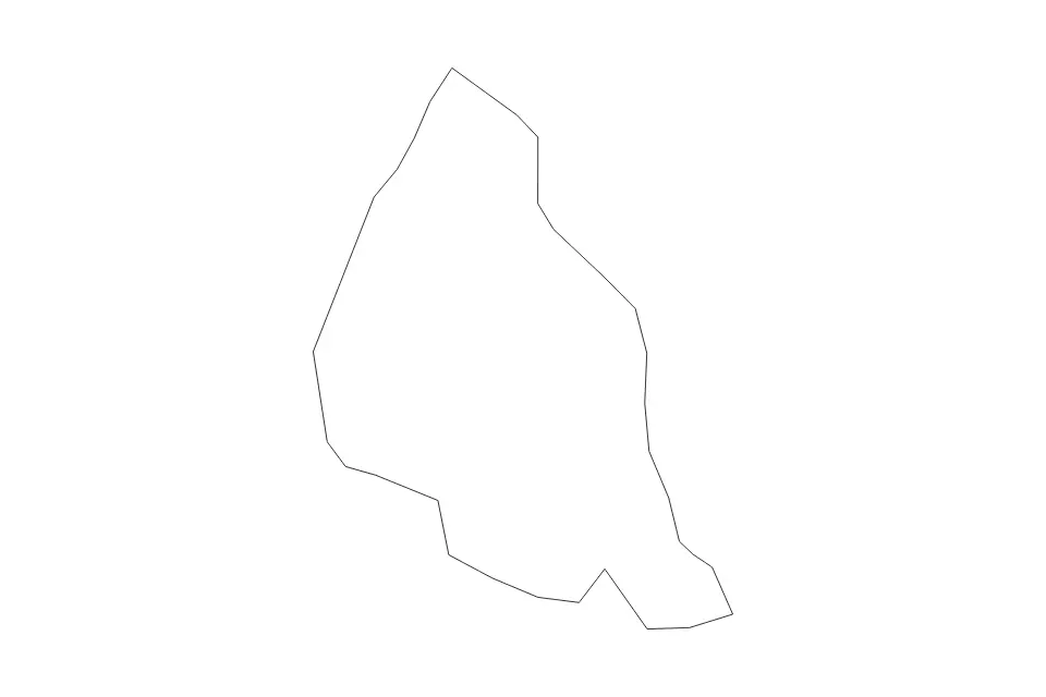 Mapa de Namutumba, Uganda de tipo contorno para África, con contorno con límites limpios.