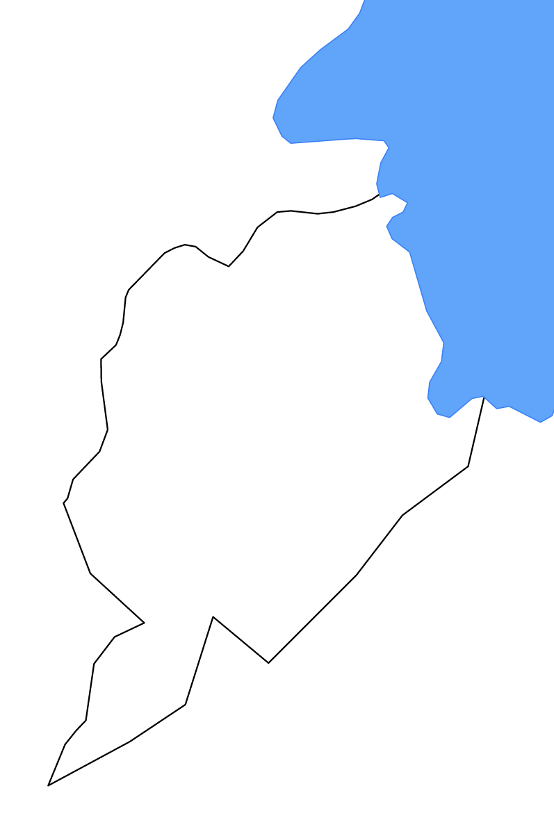 Carte de contour de Ntoroko, Uganda avec lacs et rivières.
