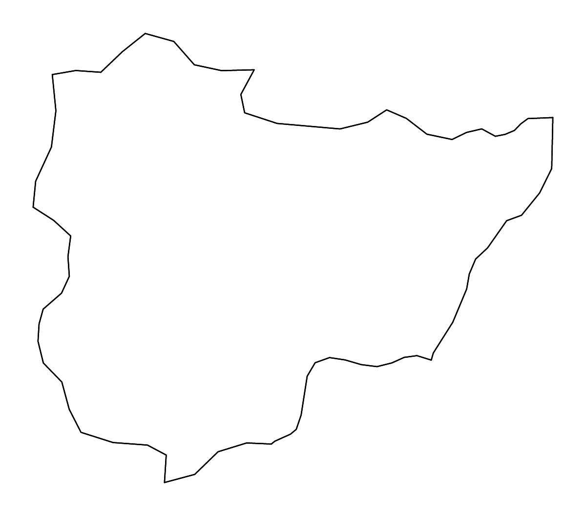 Mapa de contorno de Ntungamo, Uganda con ríos.