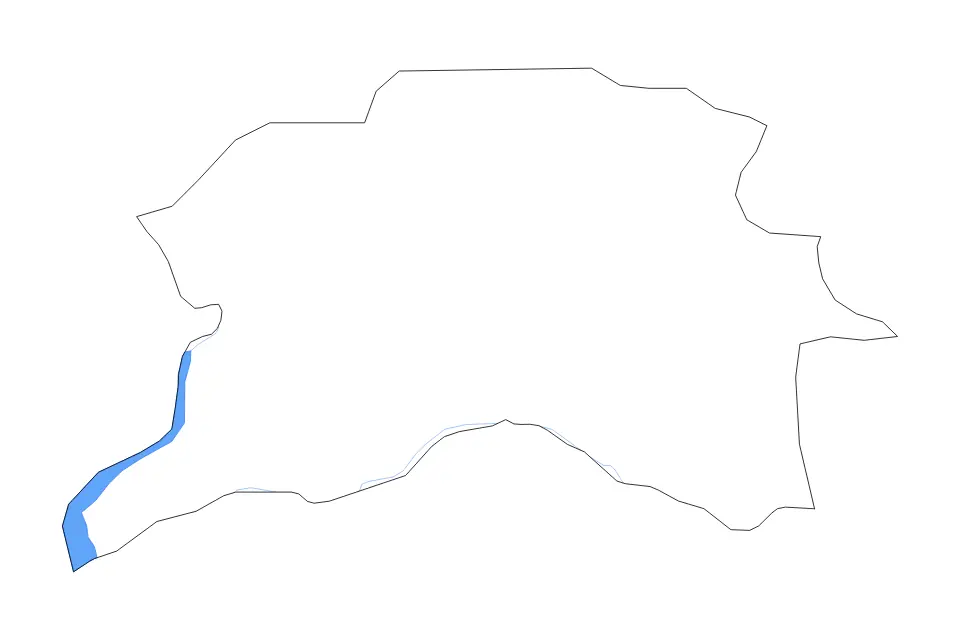 Mapa de Nwoya, Uganda de tipo contorno, lagos y ríos para África, con contorno, lagos y ríos con elementos de agua como Lake Albert.