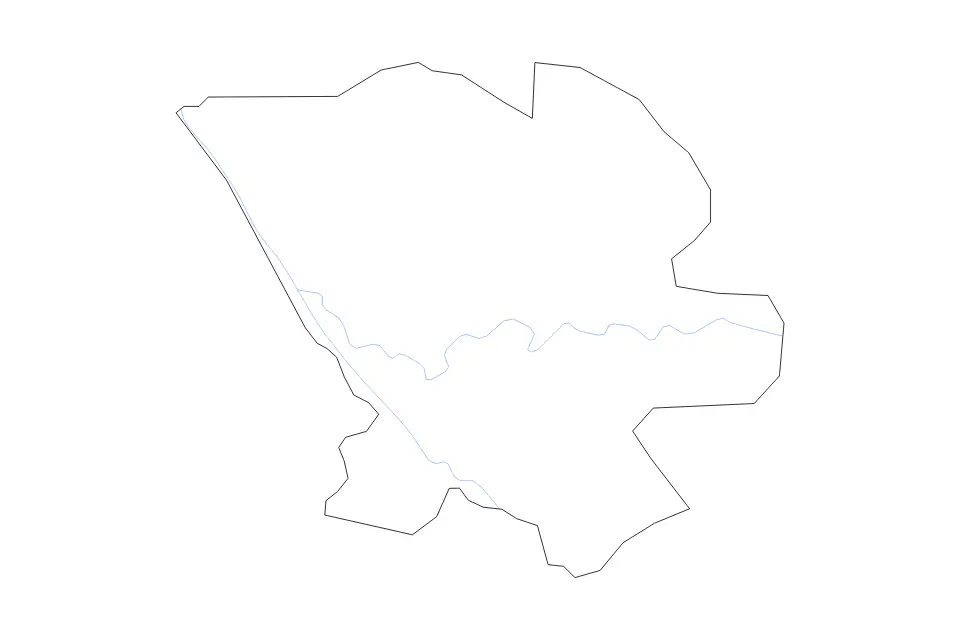 Mapa de Pader, Uganda de tipo contorno y ríos para África, con contorno y ríos con límites limpios.
