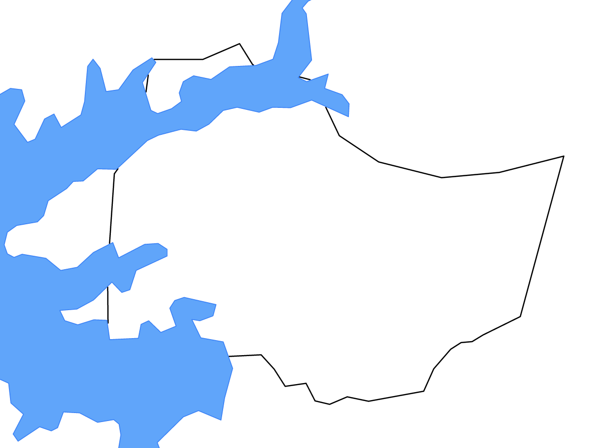 Mapa de contorno de Serere, Uganda con lagos.