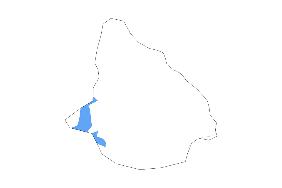 Outline map of Soroti District, Uganda with subdivision borders and major lakes and rivers.