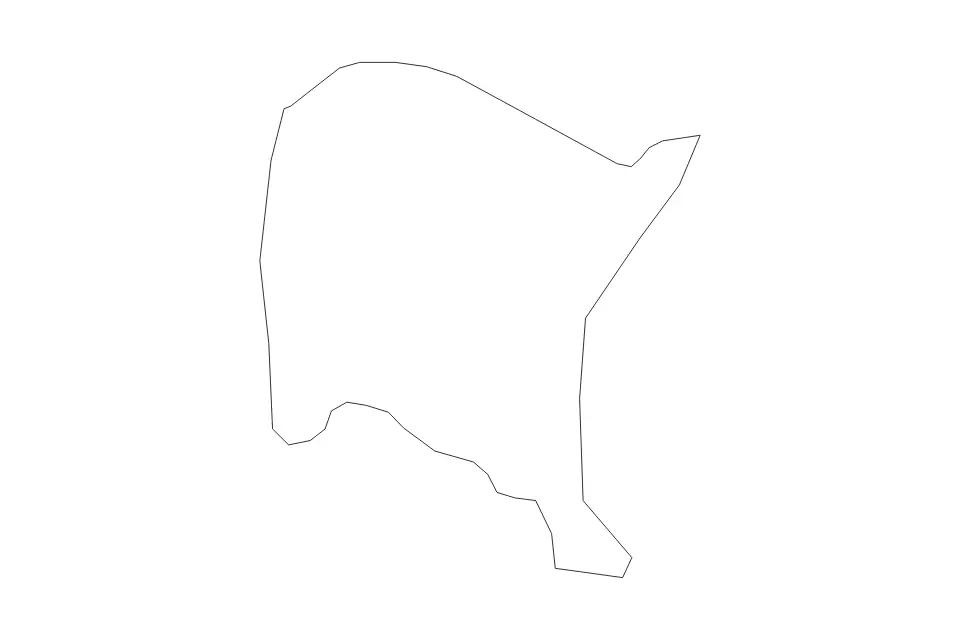 Outline map of Yumbe District, Uganda with subdivision borders.