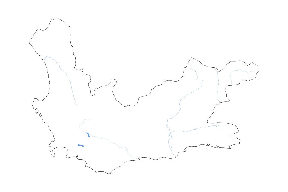 Aperçu de la carte de contour de Western Cape