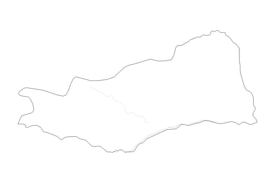 Mapa de Lusaka, Zambia de tipo contorno y ríos para África, con contorno y ríos con límites limpios.